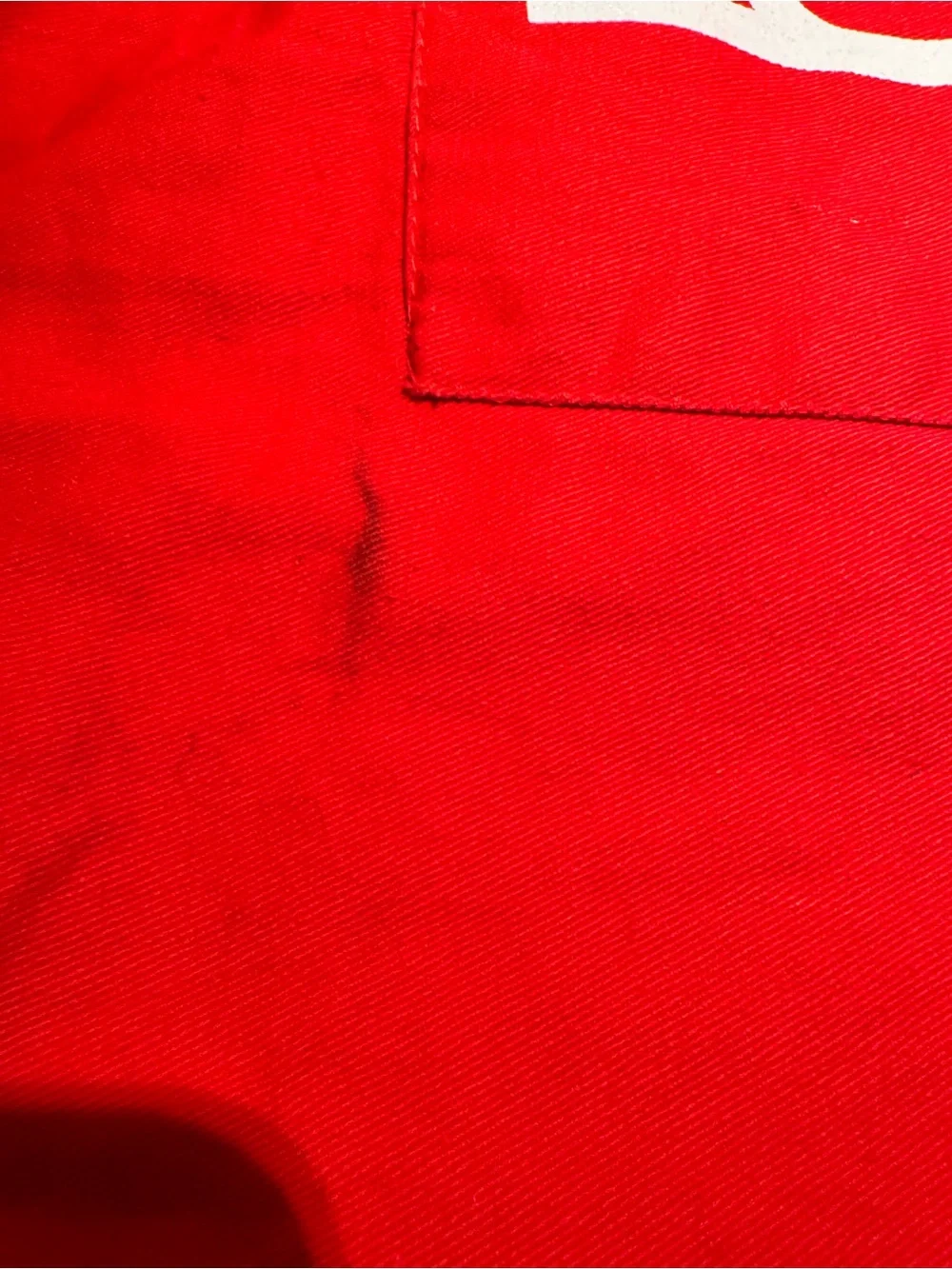 Esprit Bright Red Canvas Tote White Logo 80’s 90’s Gen X Millennials